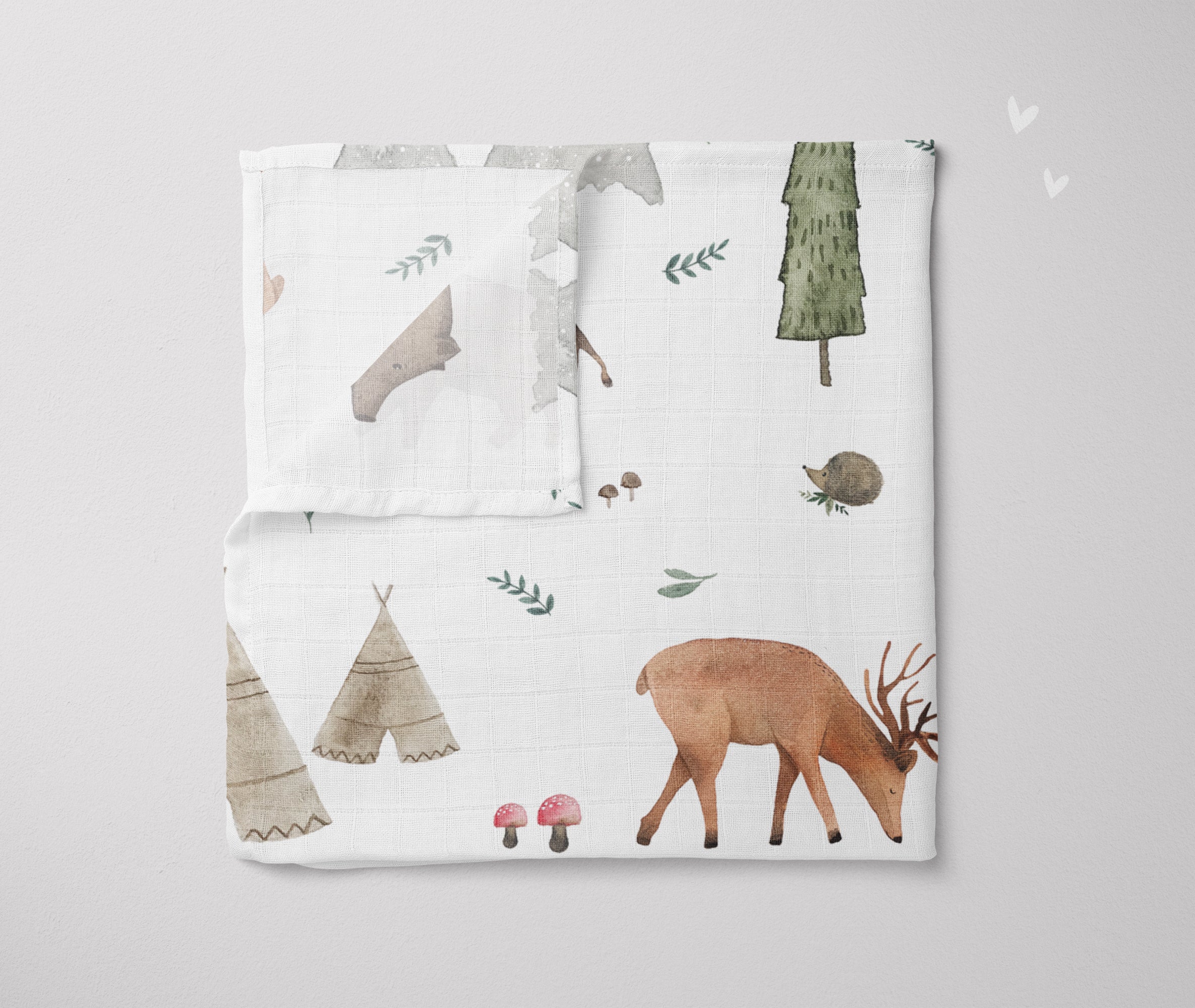 2.CHOICE - from muslin cloth with forest animals