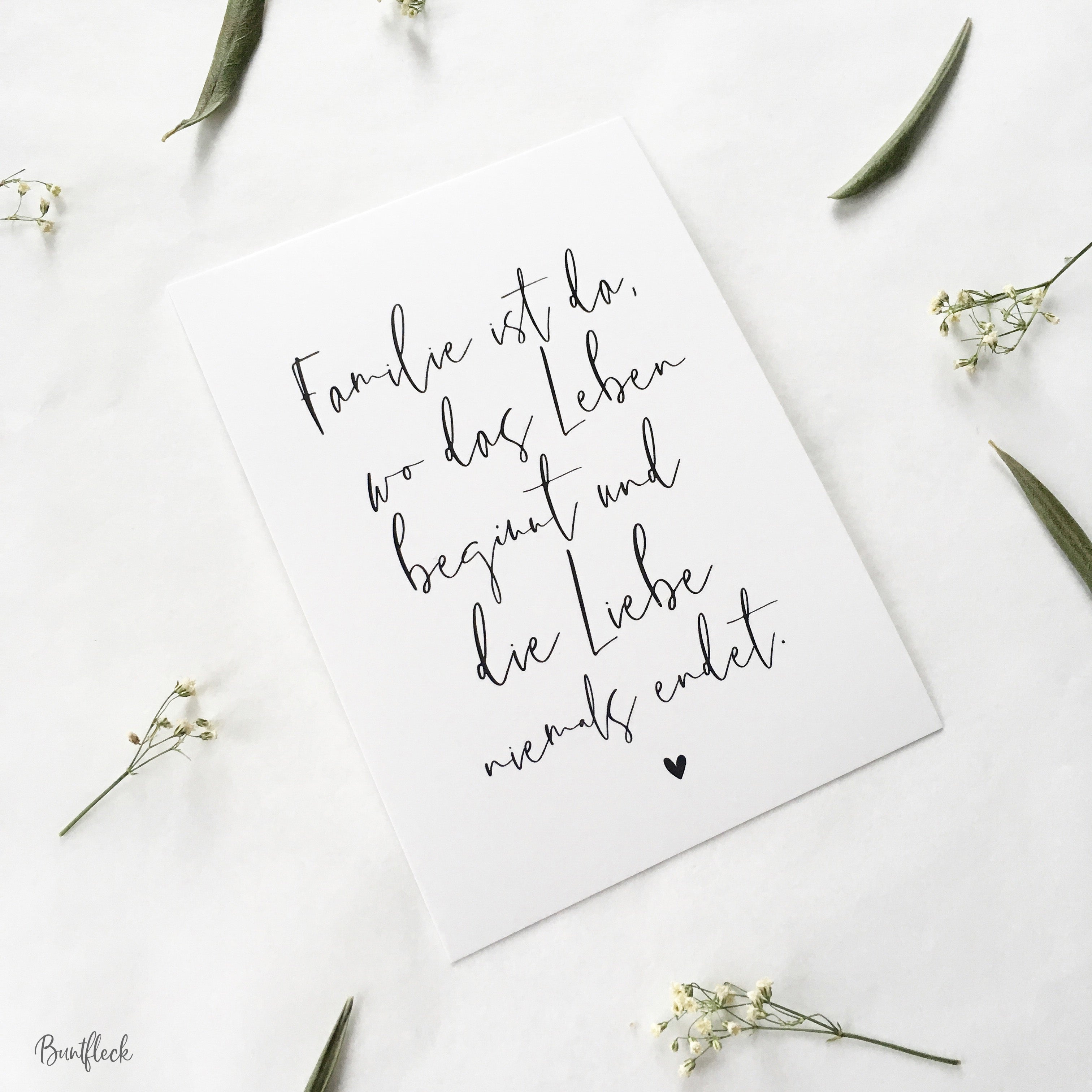 Postcard in DIN A6 - Family is