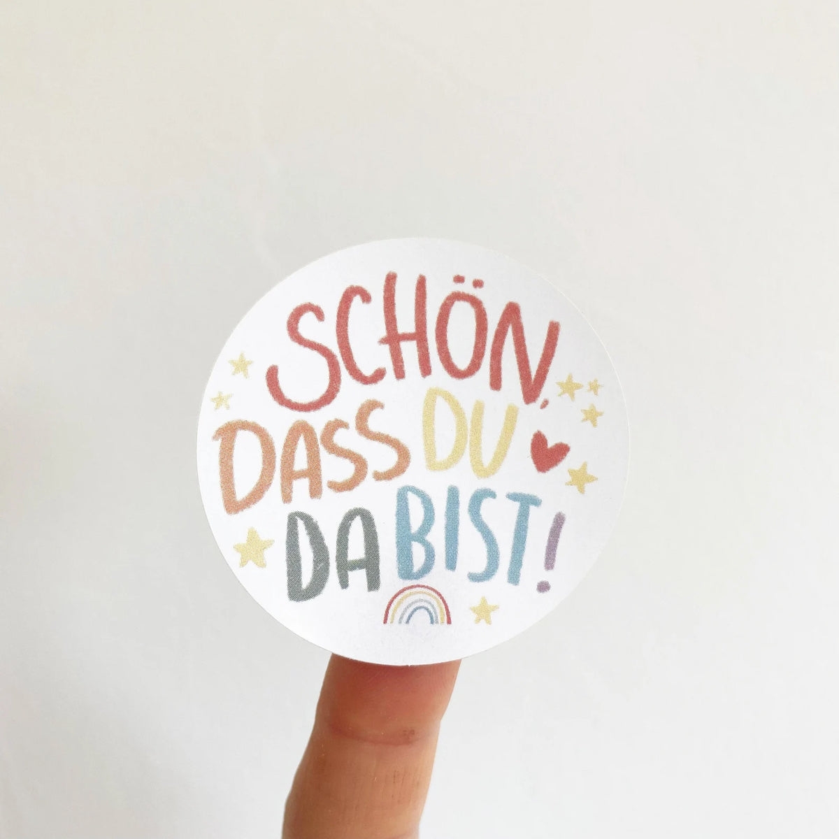 Aufkleber/Etiketten Schön, dass du da warst! Buntfleck