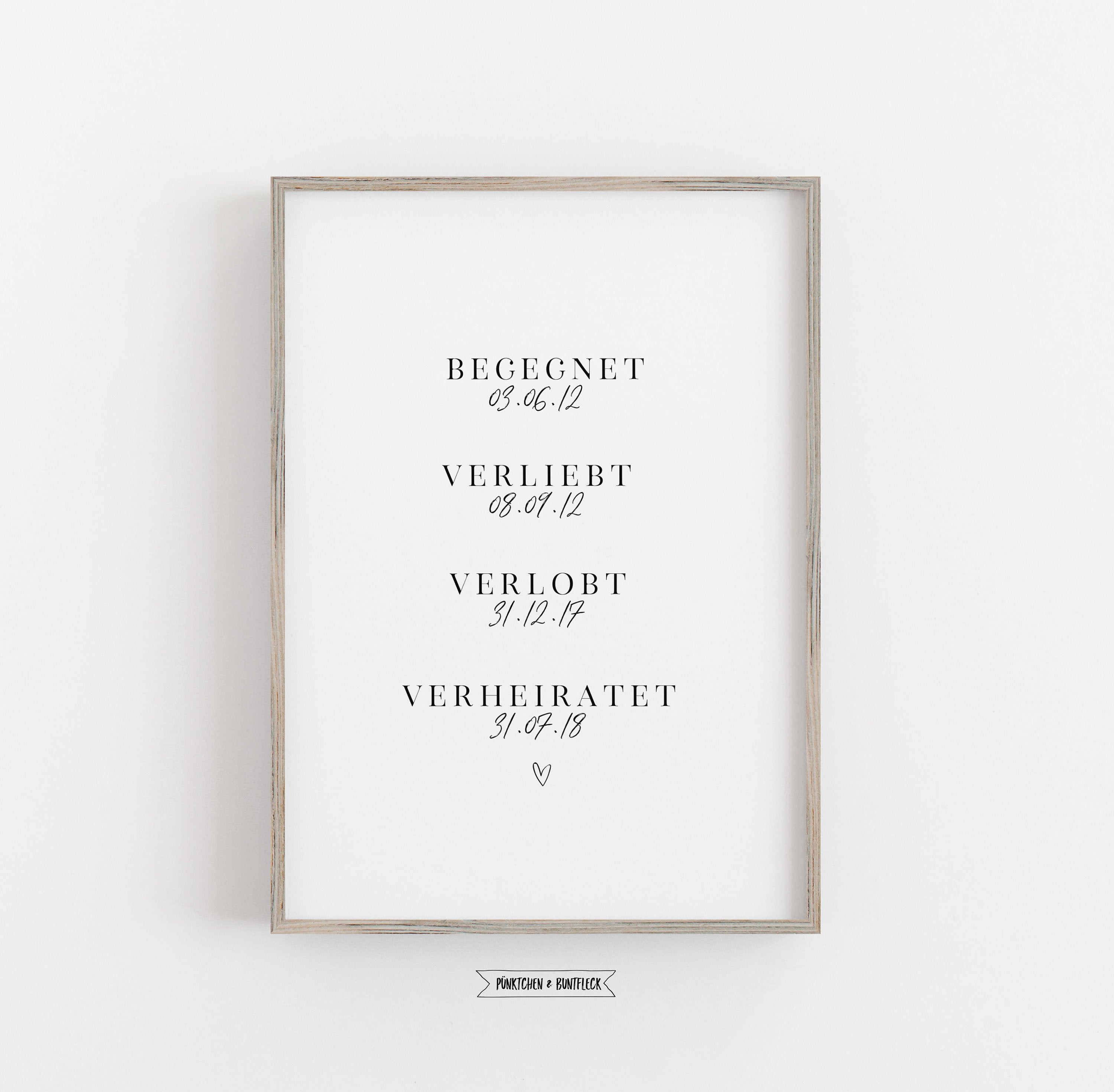 Kunstdruck/Poster- verliebt,verlobt,verheiratet