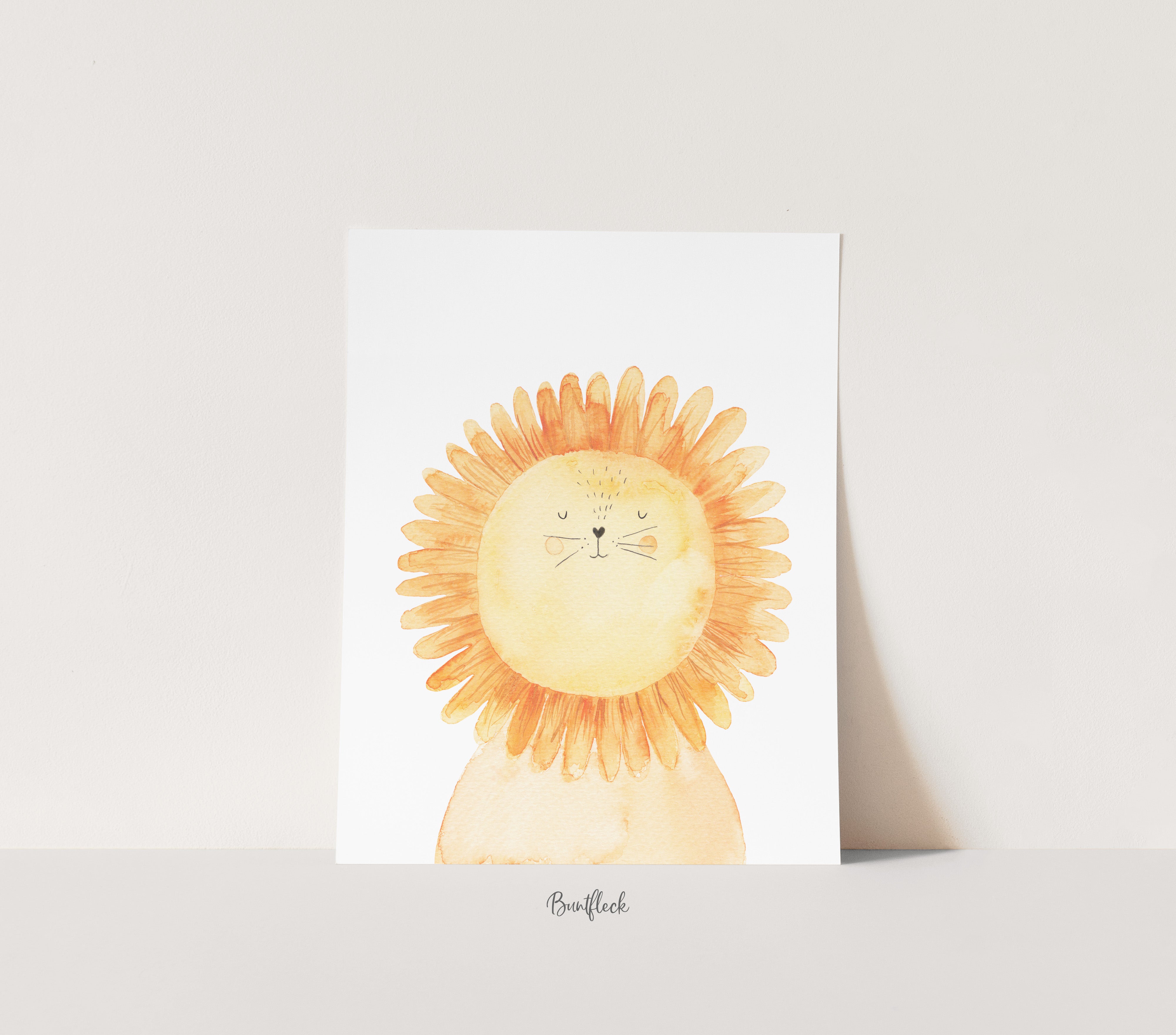 Kinderbild/Poster - Löwe Löwenzahn