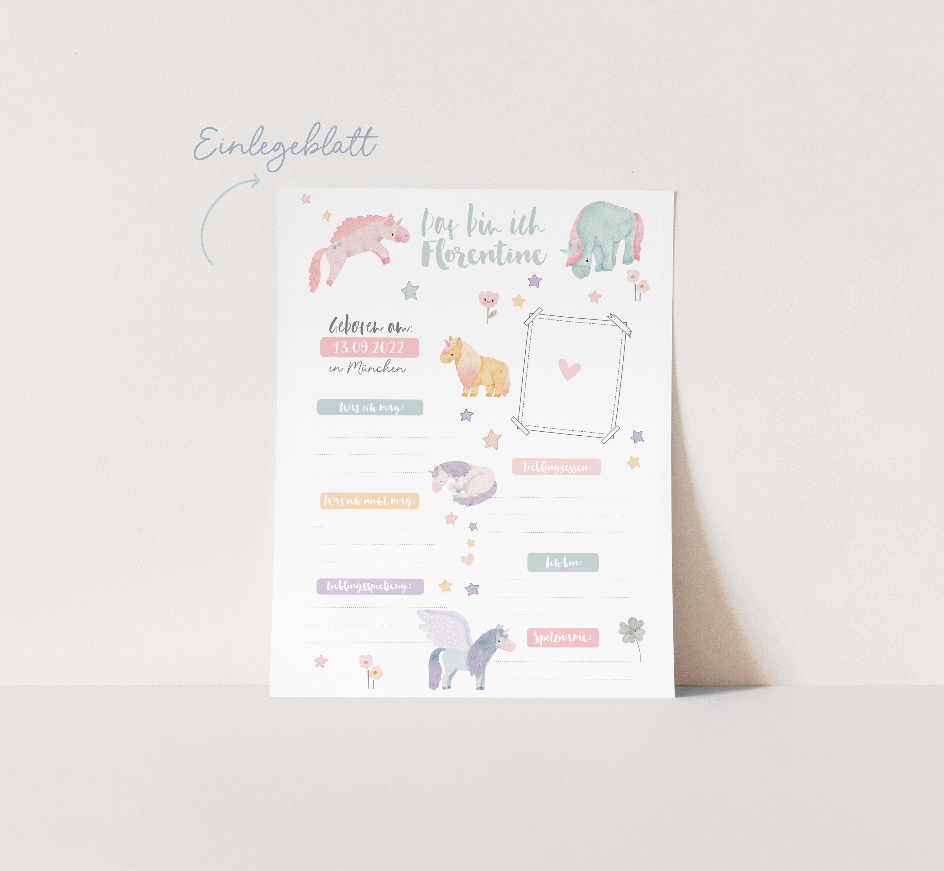 Stickers for the kindergarten folder / daycare folder + insert - Fairy