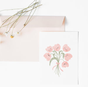 Postkarte/ Karte A6 - lachender Blumenstrauß