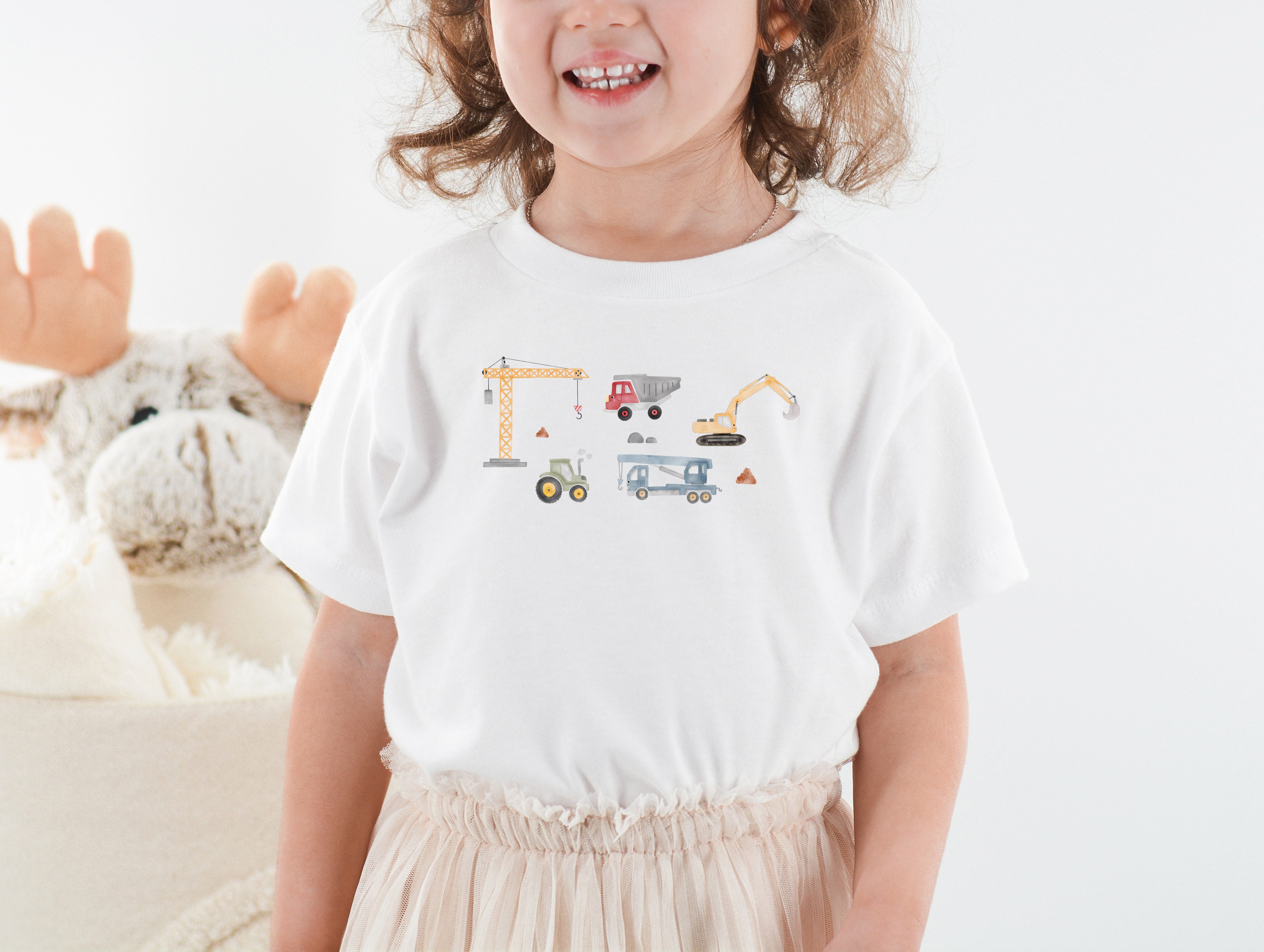 Iron-on transfers construction vehicles - Hot Peel / Iron on/ Applications