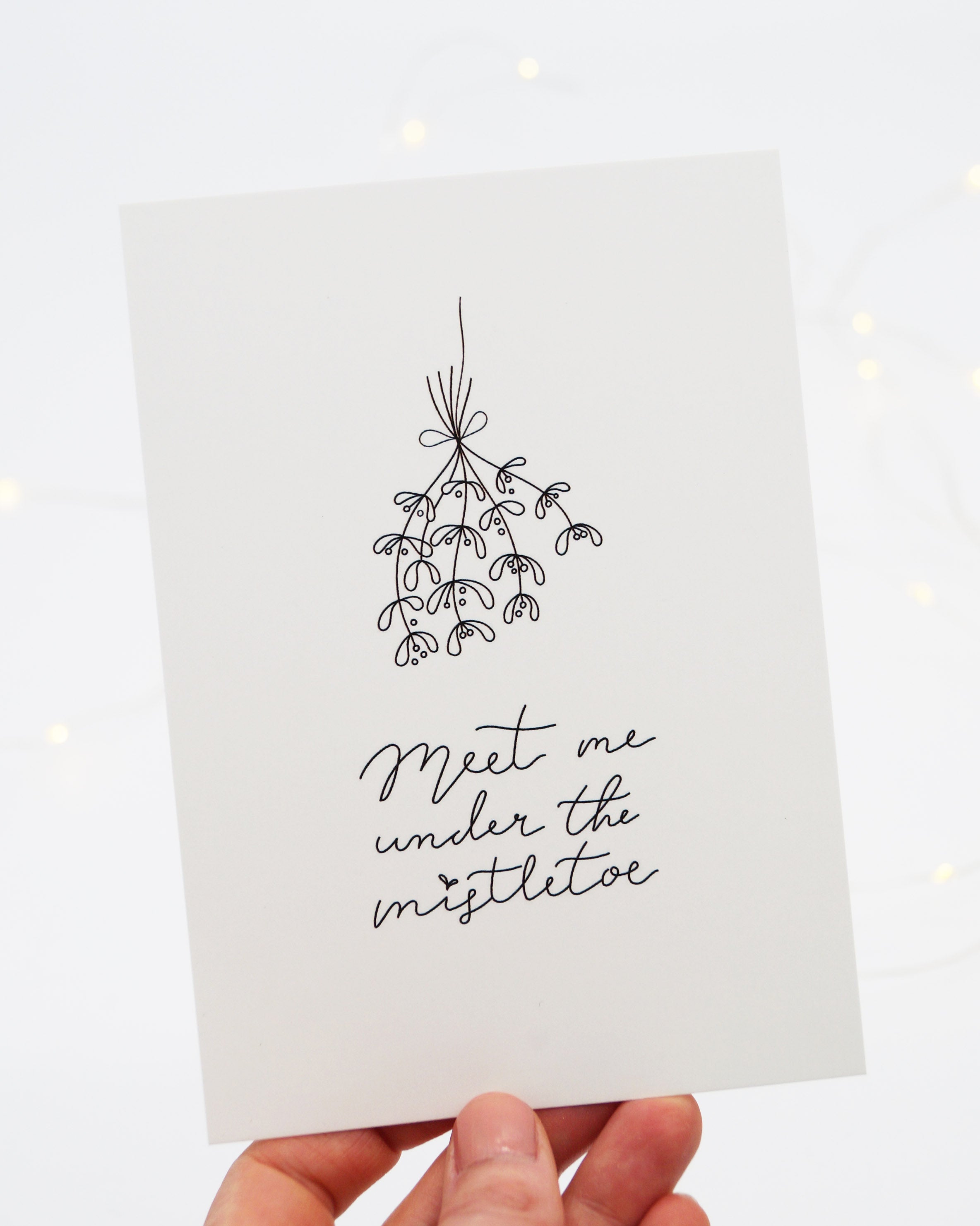 Karte/Postkarte A6 - meet me under the mistletoe