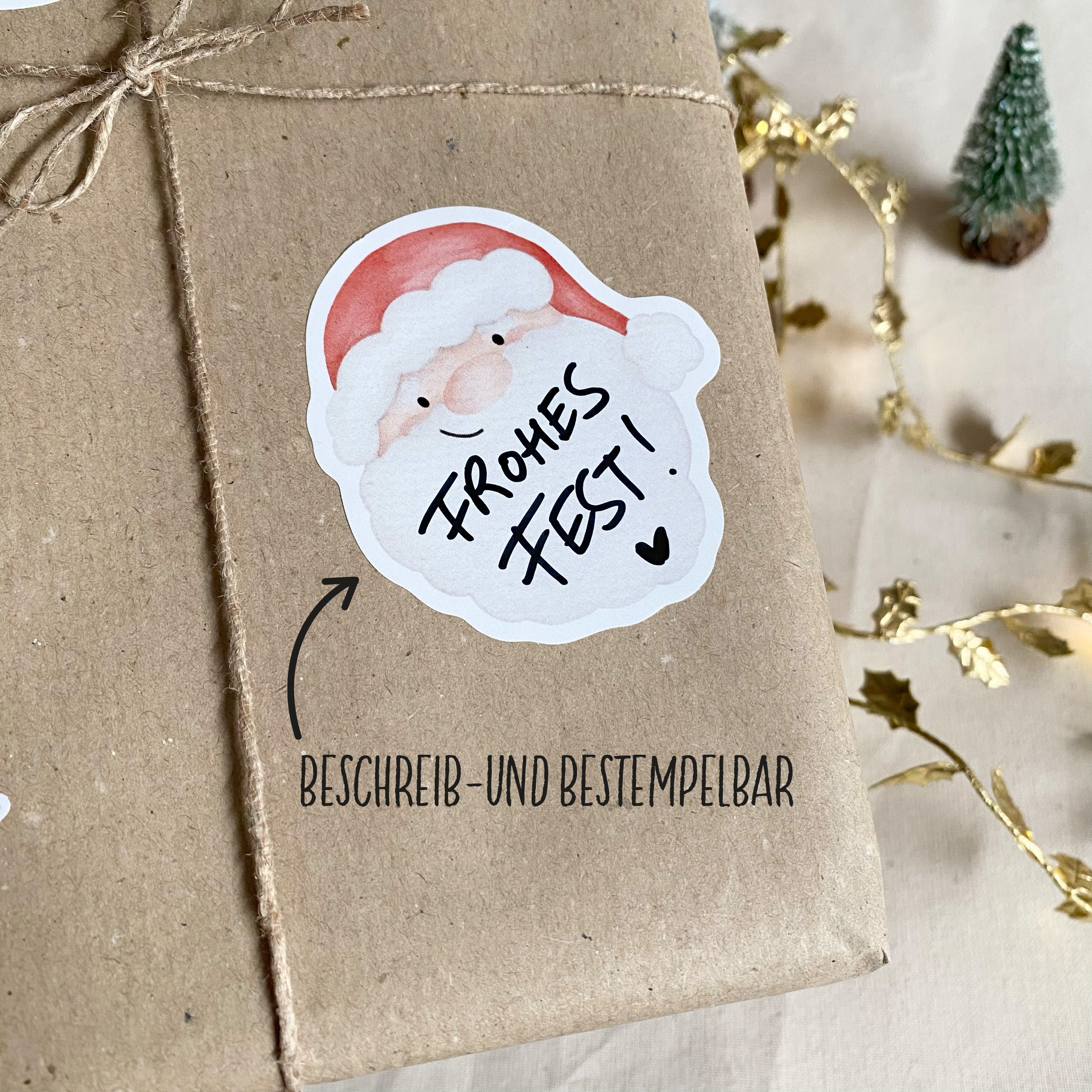 Aufkleber/Etiketten-Etiketten/Aufkleber - süßer Santa