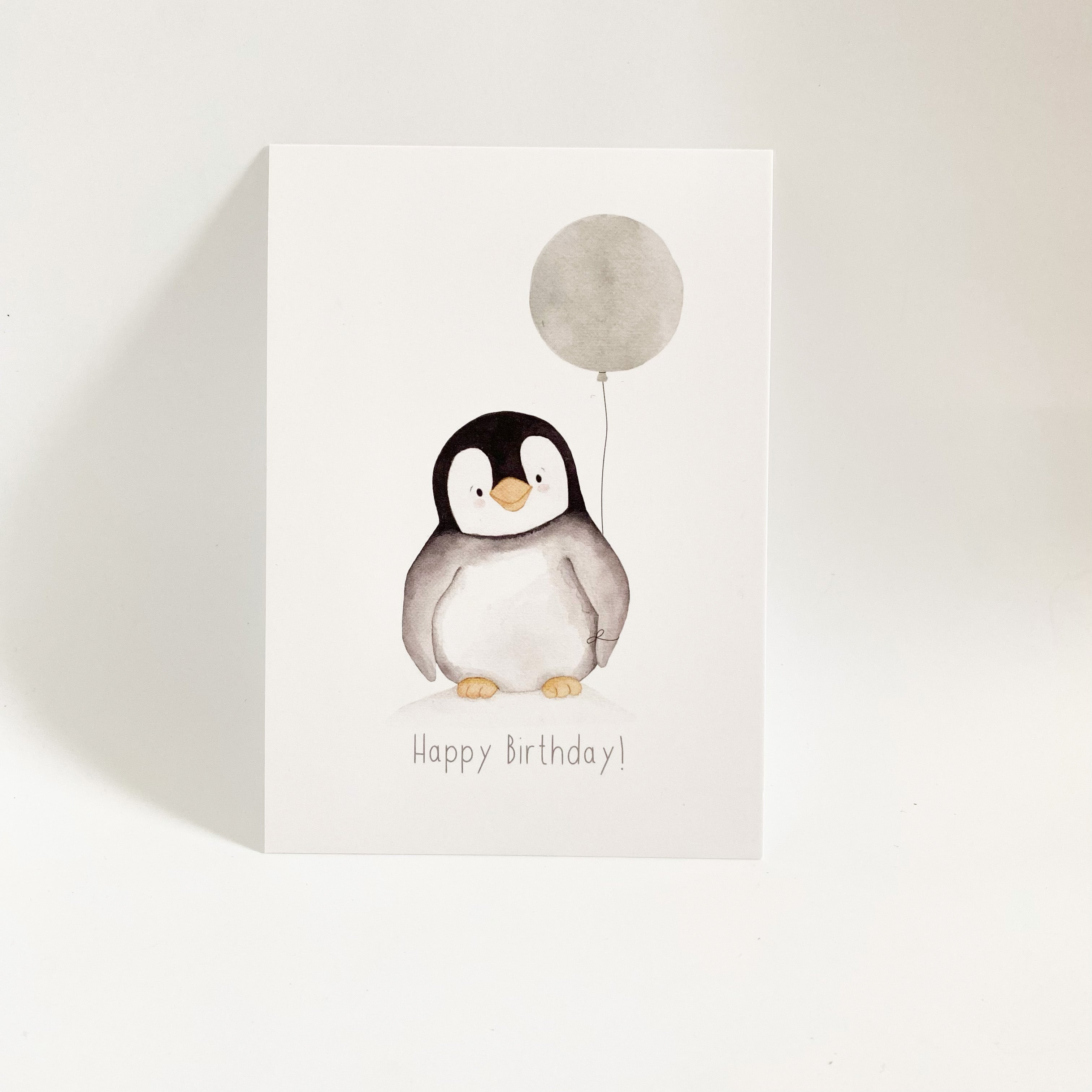 Karte/Postkarte/Grußkarte - süßer Pinguin