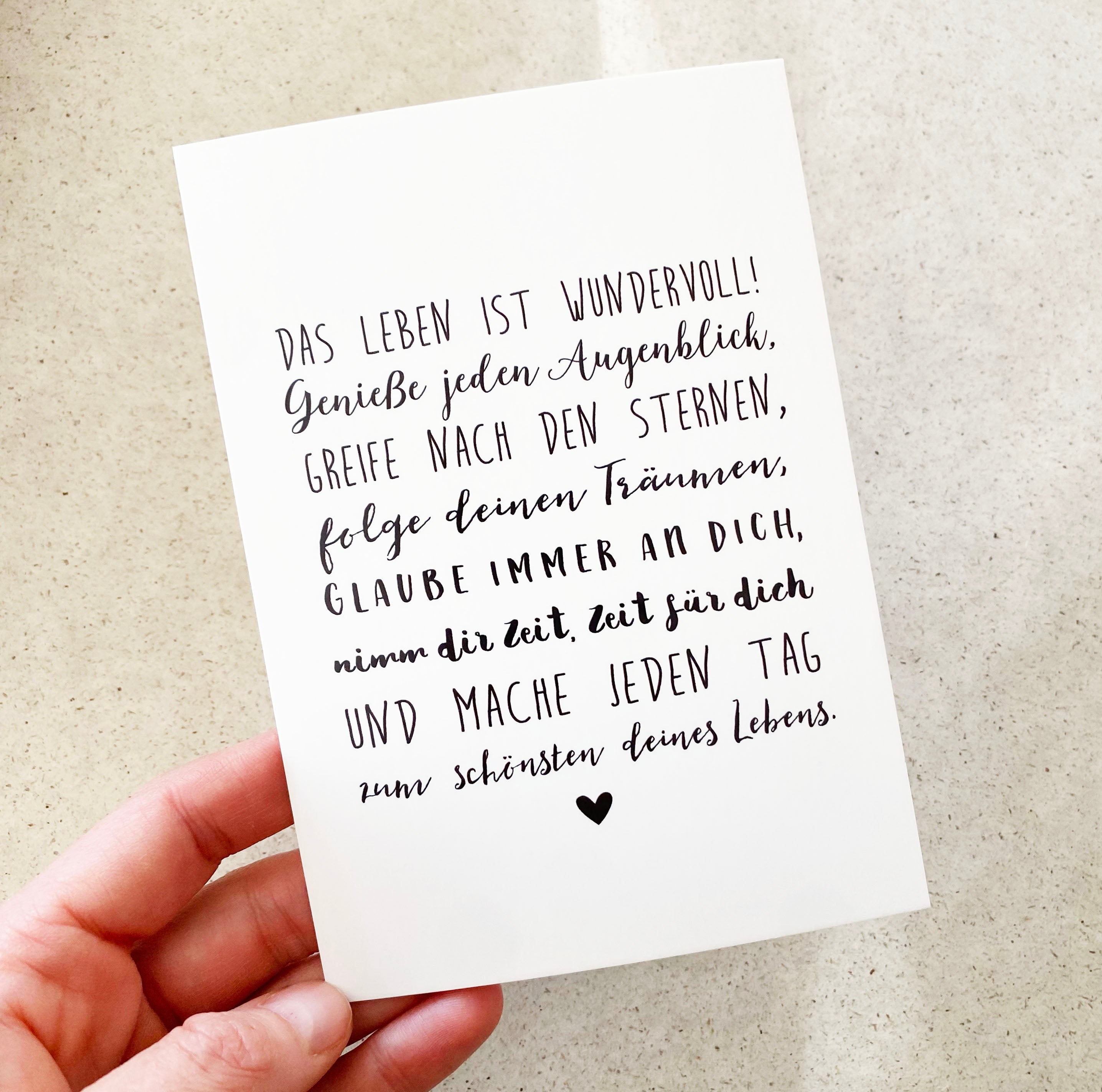 Karte-Das Leben ist wundervoll