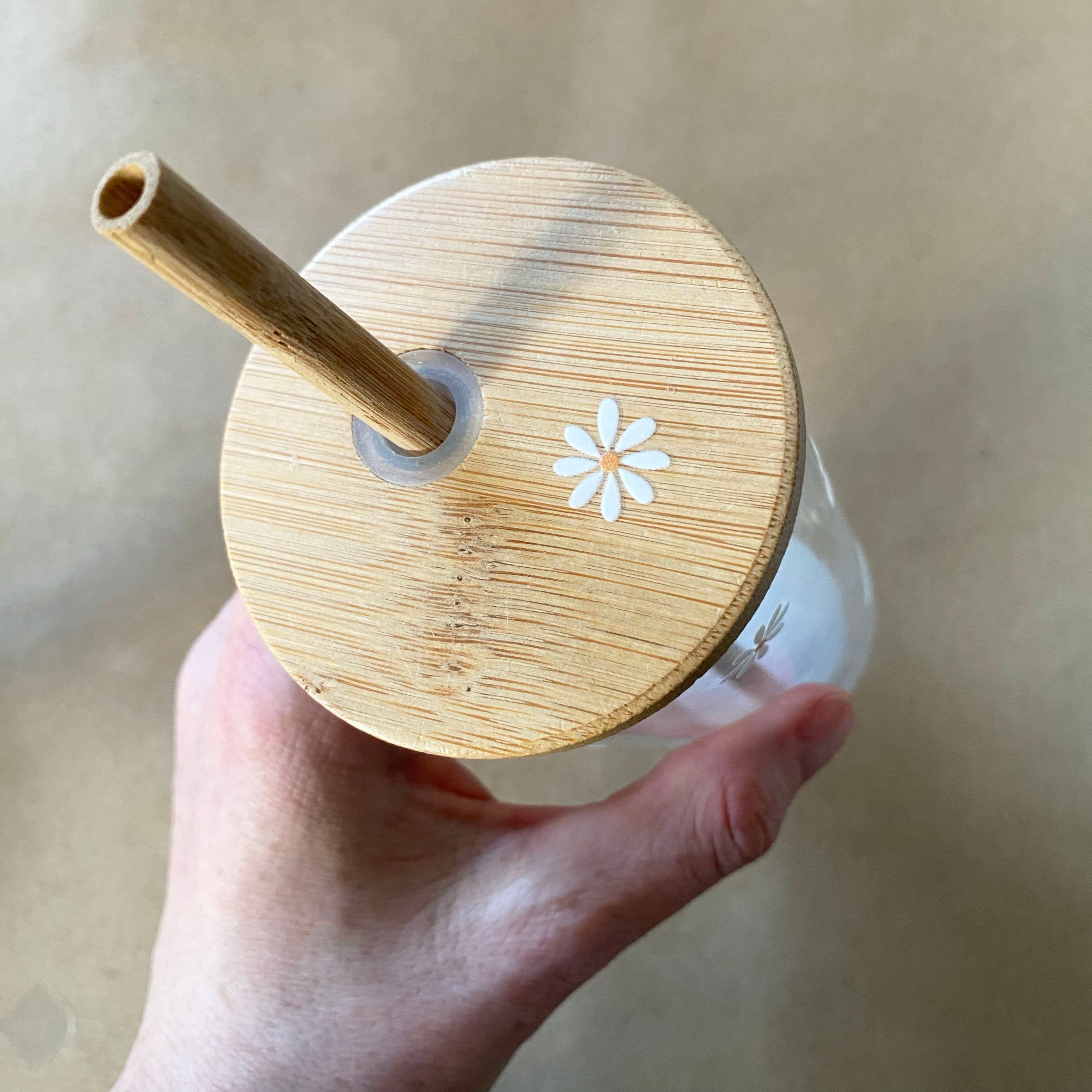 RANDLOSE Sticker / Rub on / für alle glatten Oberflächen / für die Trinkflaschen/Brotdose/ Fahrrad/robust /für innen und außen - Gänseblümchen