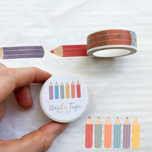 Washi Tape / Klebeband - Buntstifte