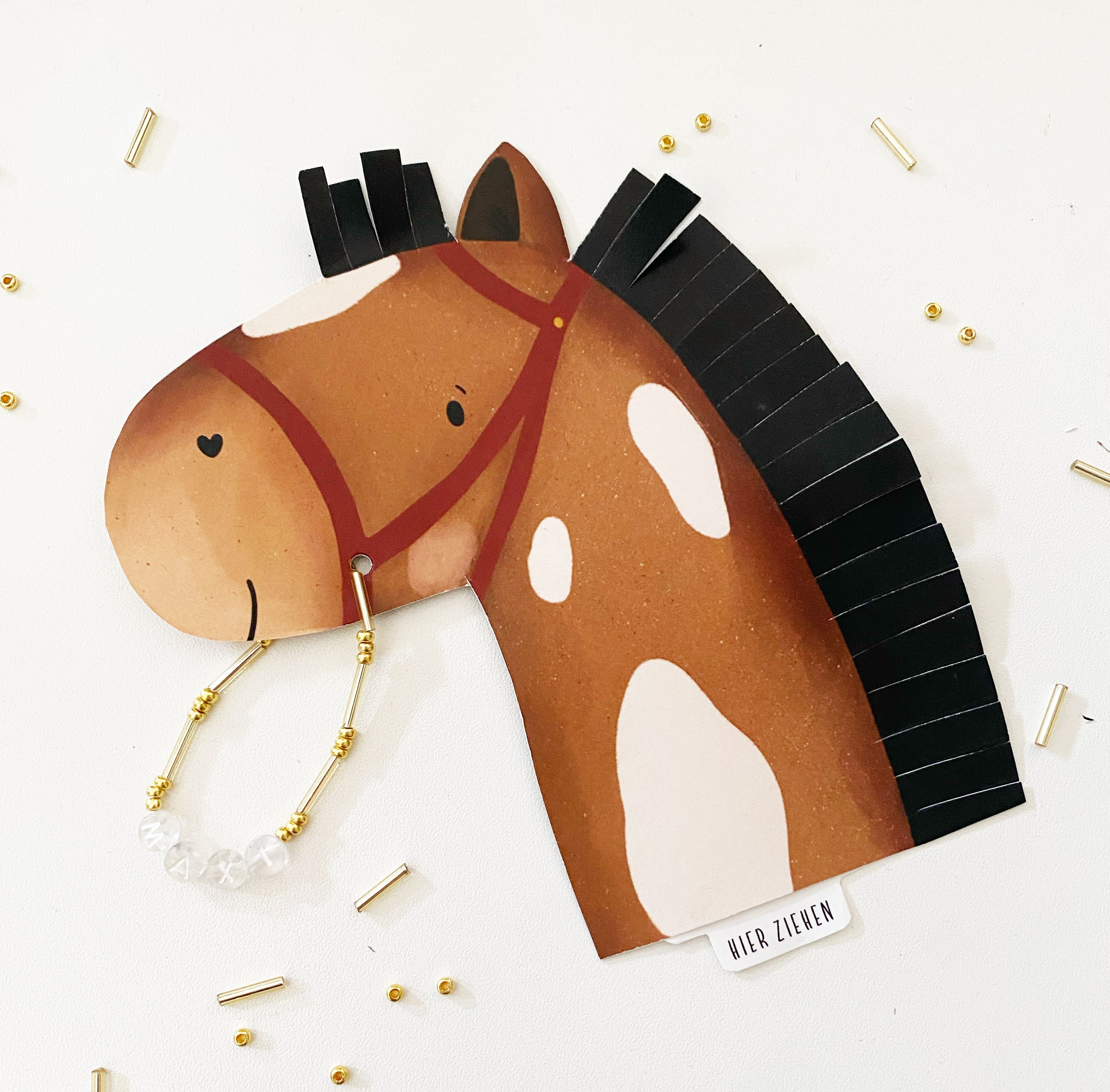 Einladung -  Pferd /Ausmalen / Basteln