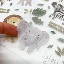 Laden Sie das Bild in den Galerie-Viewer, Stickersheet/Stickerbogen/Washipapier/Vinyl transparent- safari