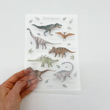 Laden Sie das Bild in den Galerie-Viewer, Stickersheet/Stickerbogen/Washipapier/Vinyl transparent- Dinos