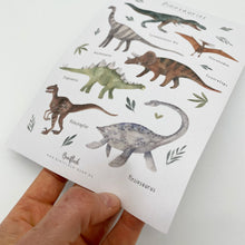 Laden Sie das Bild in den Galerie-Viewer, Stickersheet/Stickerbogen/Washipapier/Vinyl transparent- Dinos