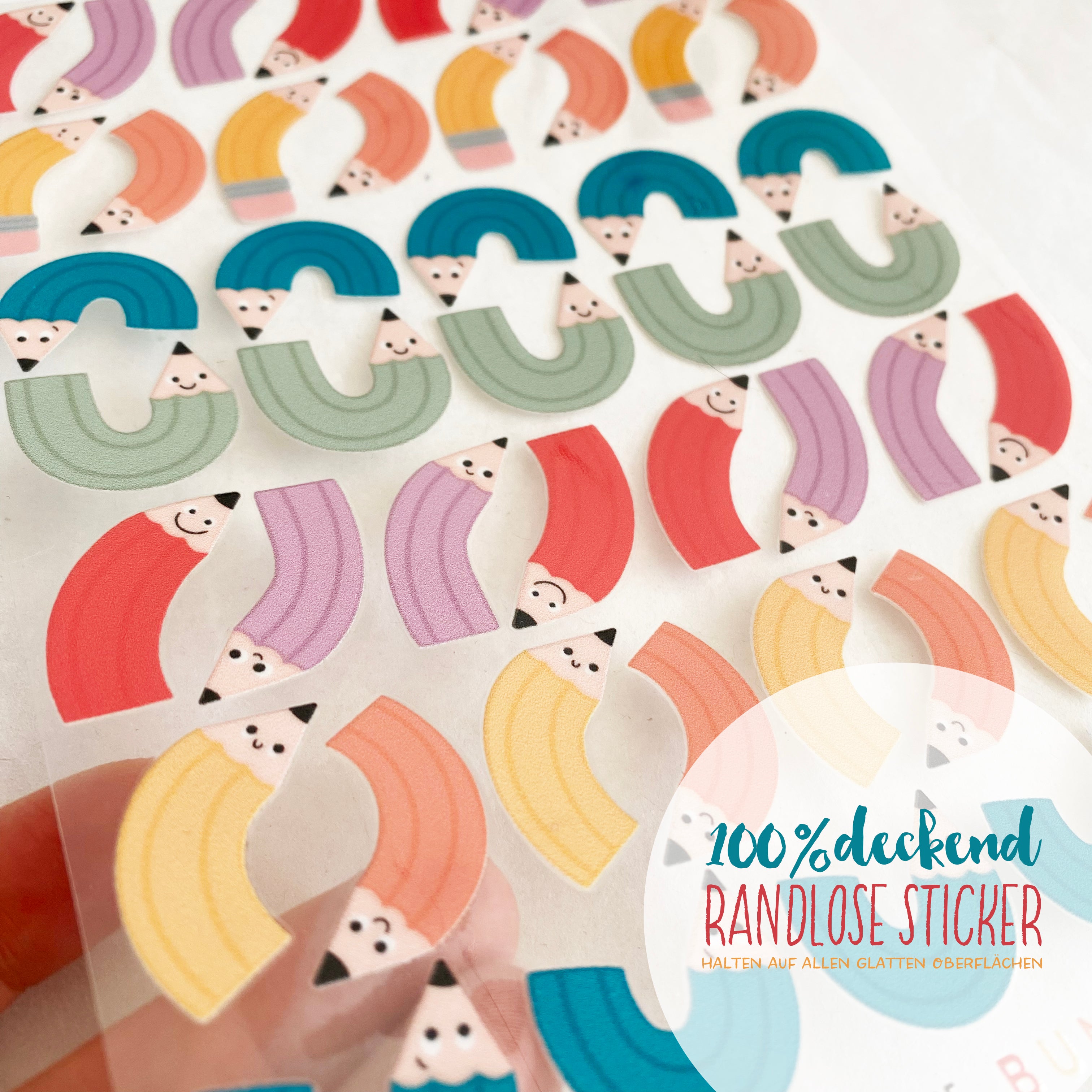BORDERLESS stickers / stickers / rub-on stickers - cute fairies