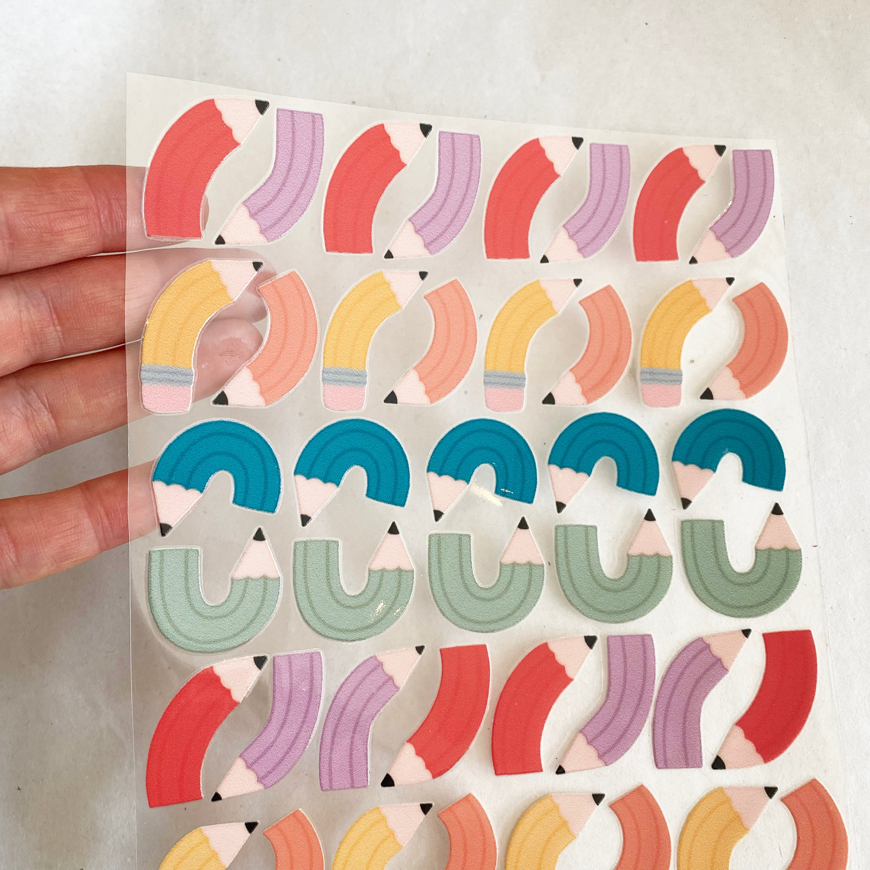 BORDERLESS stickers / stickers / rub-on stickers - cute fairies