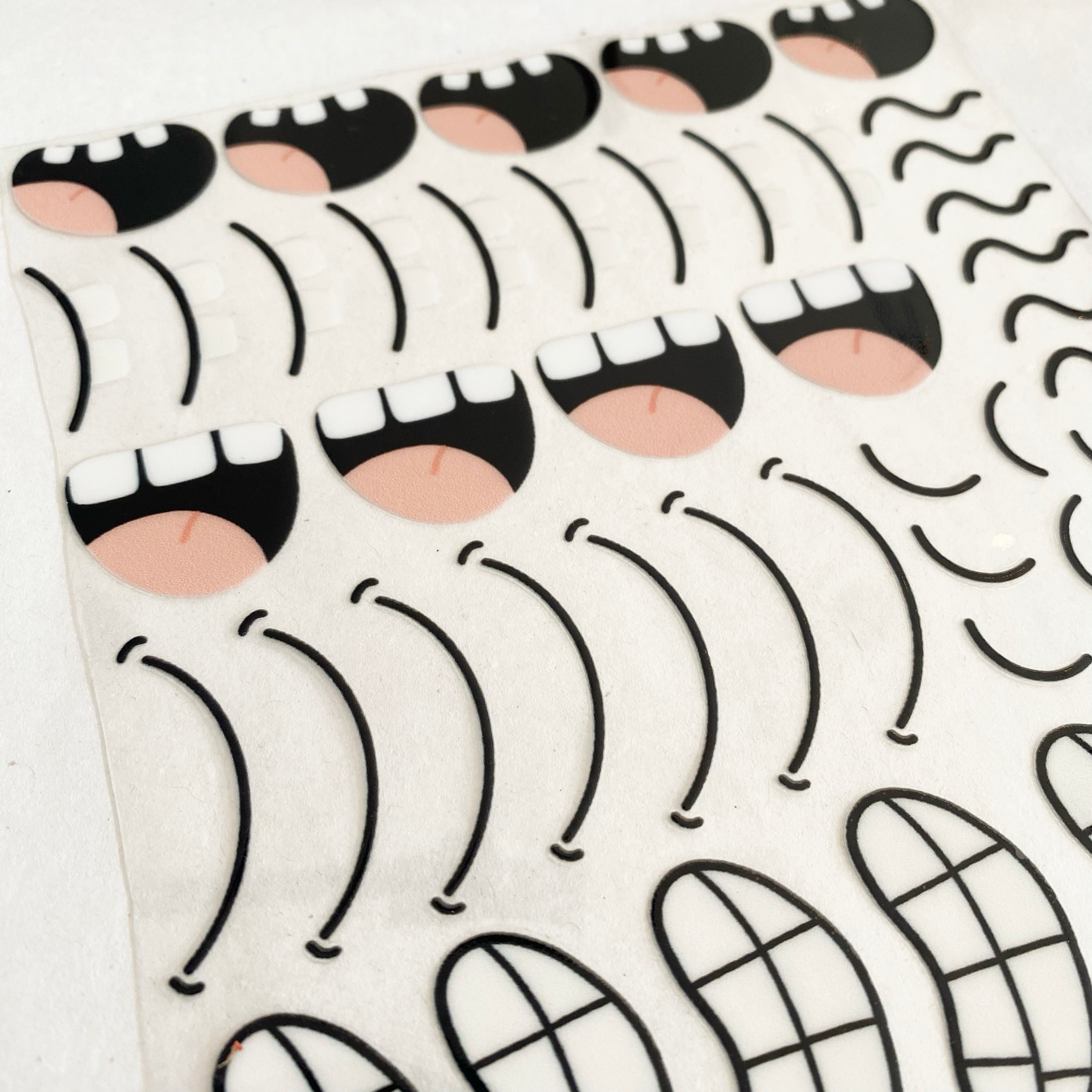 BORDERLESS stickers / stickers / rub-on stickers - cute fairies