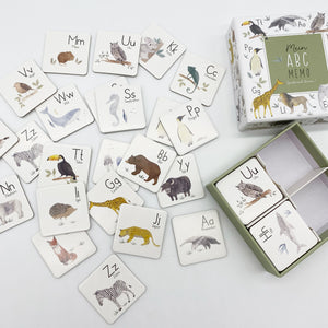 ABC Memo Spiel / Lernkarten / ABC Lernspiel / Grundschrift/Druckschrift- Tieralphabet