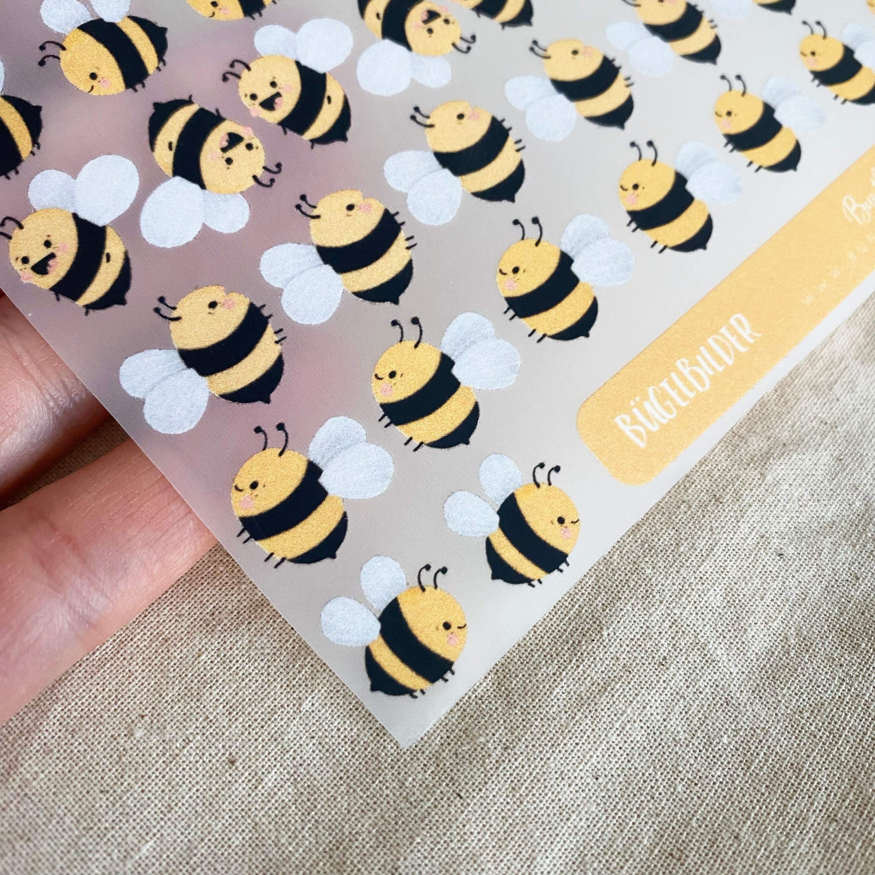 Bügelbild Bienen - Iron on Patch für Kleidung, mehrere Motive