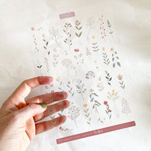Laden Sie das Bild in den Galerie-Viewer, Stickersheet/Stickerbogen/Washipapier/Vinyl - flowers