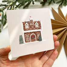 Laden Sie das Bild in den Galerie-Viewer, Karte/Postkarte quadratisch - Lebkuchenhaus/Gingerbread House