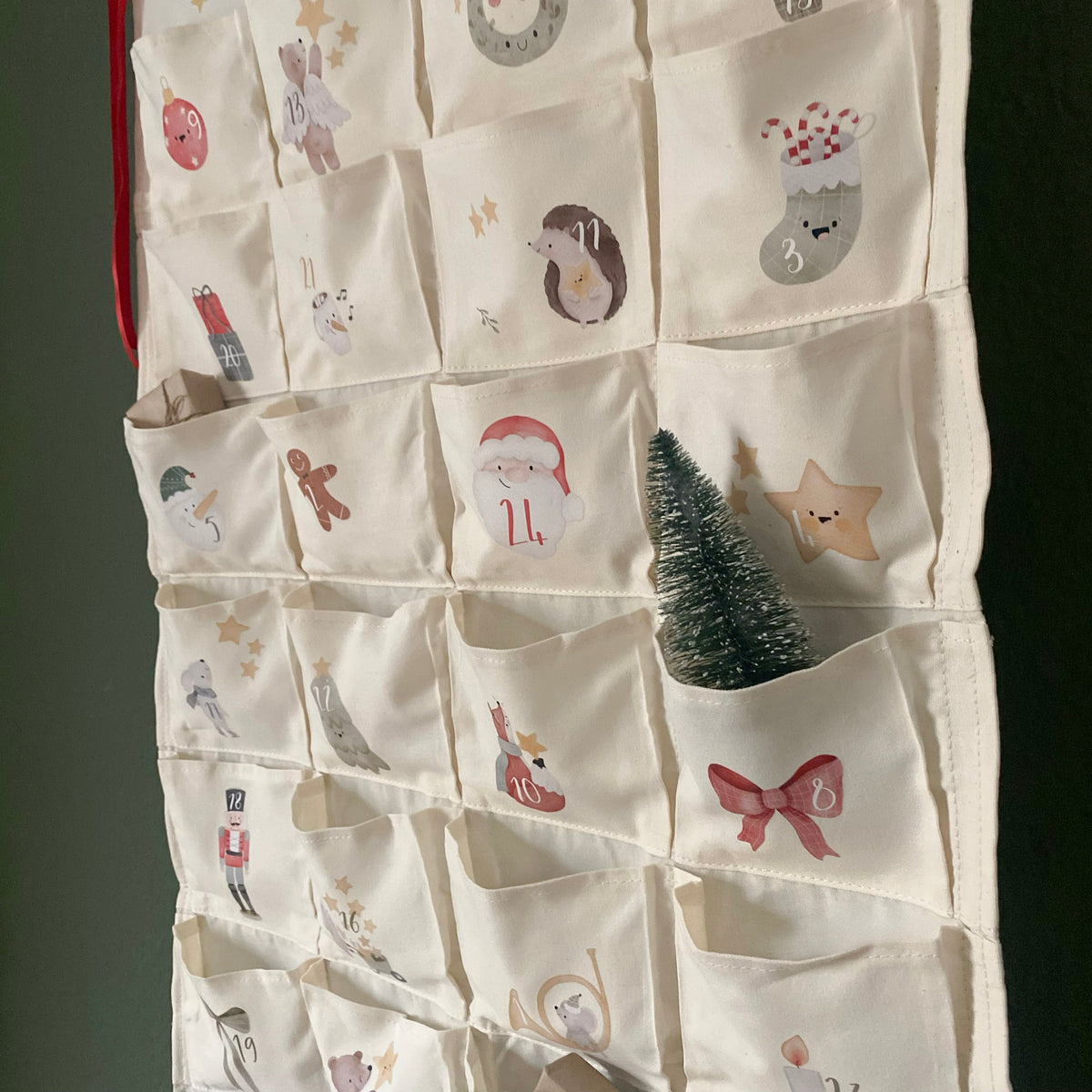 Adventskalender aus Stoff zum Selbstbefüllen & Selbstgestalten/ verschiedene Kombinationen /Blanko oder mit  Bügelmotiven