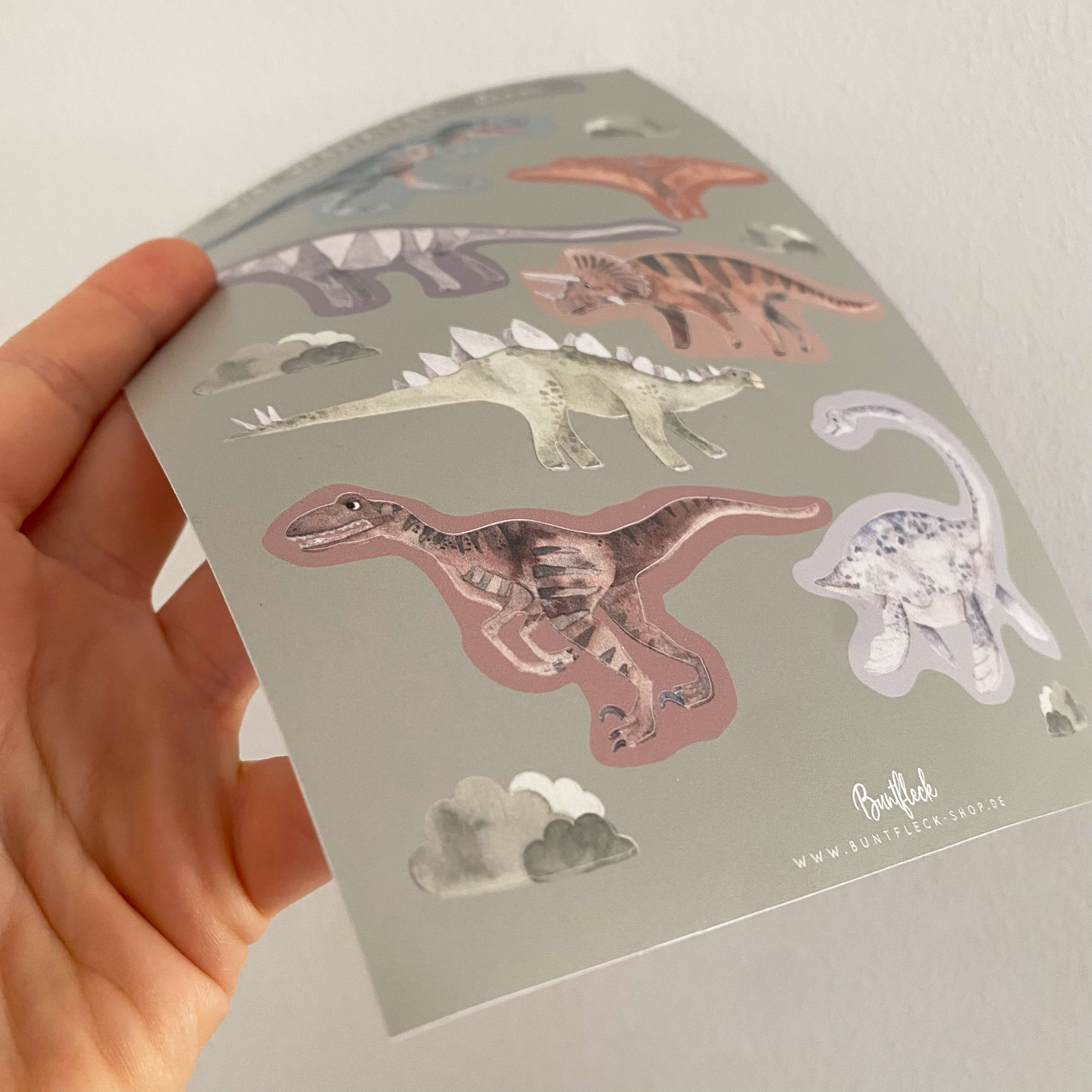 Mini ablösbare Aufkleber / Wandtattoos für Lichtschalter/Holzkisten & Zuckertüten - Dinos