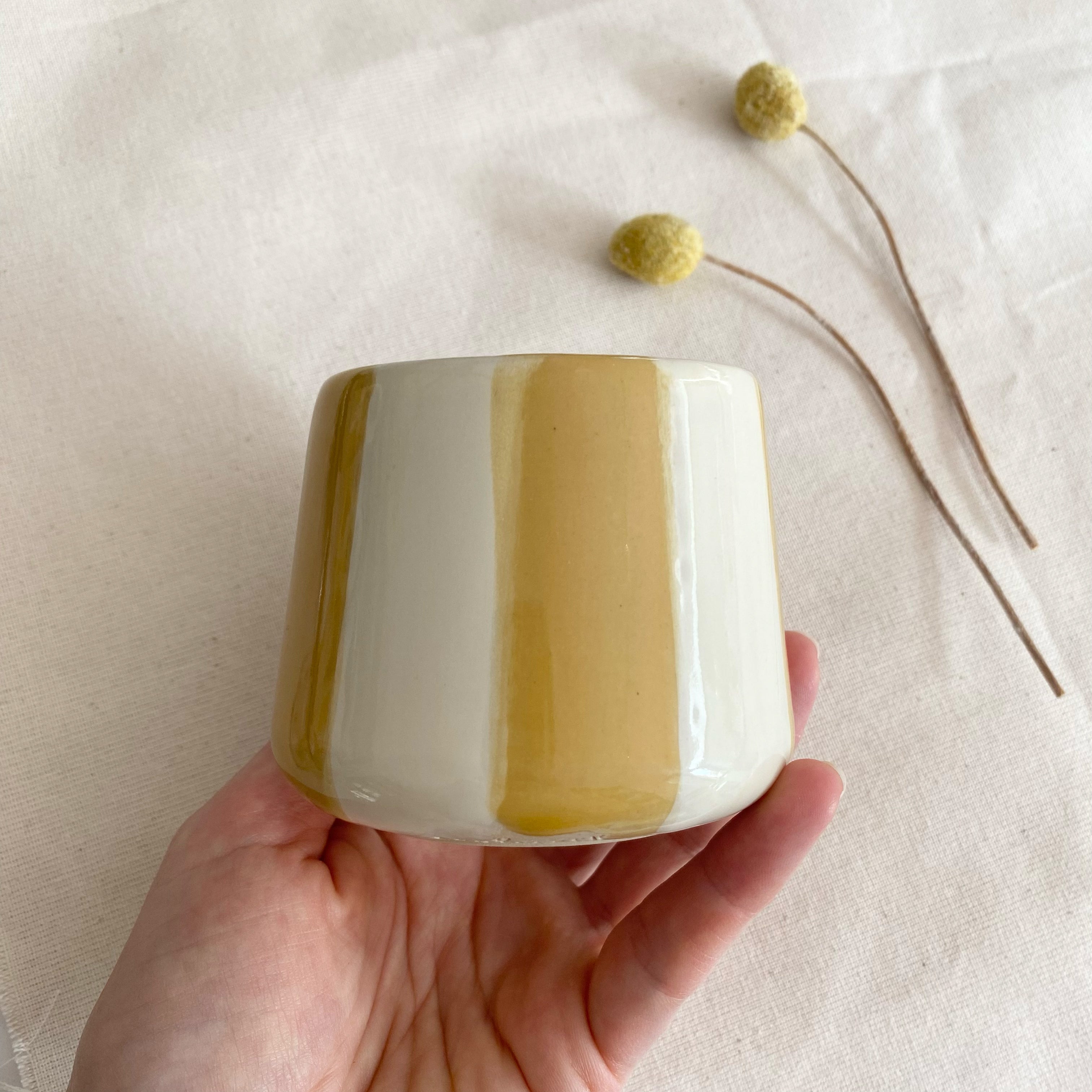 Espressotasse/Tasse - gestreifte Tasse