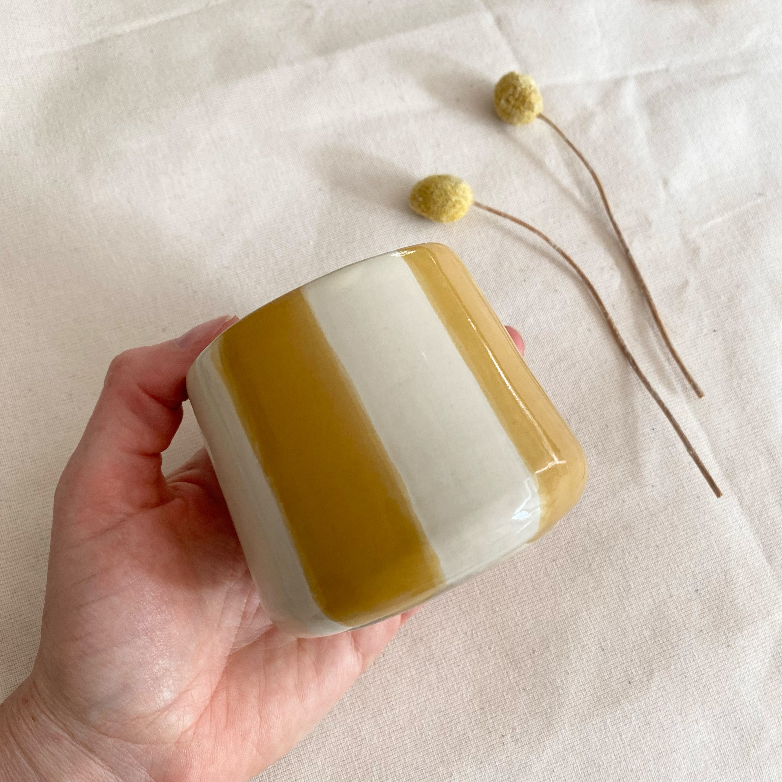 Espressotasse/Tasse - gestreifte Tasse