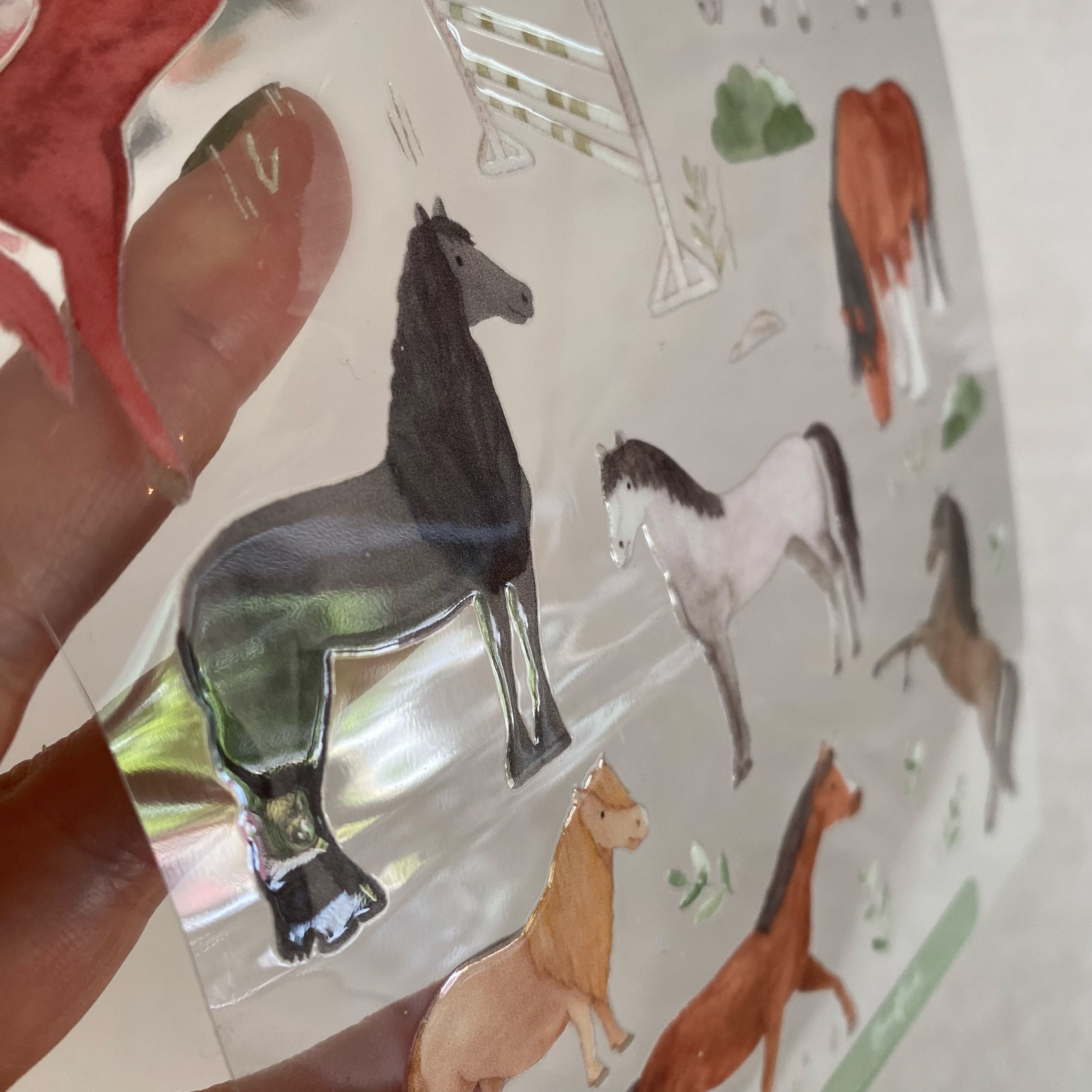 RANDLOSE Aufkleber / Sticker / Rub on Sticker - Pferde