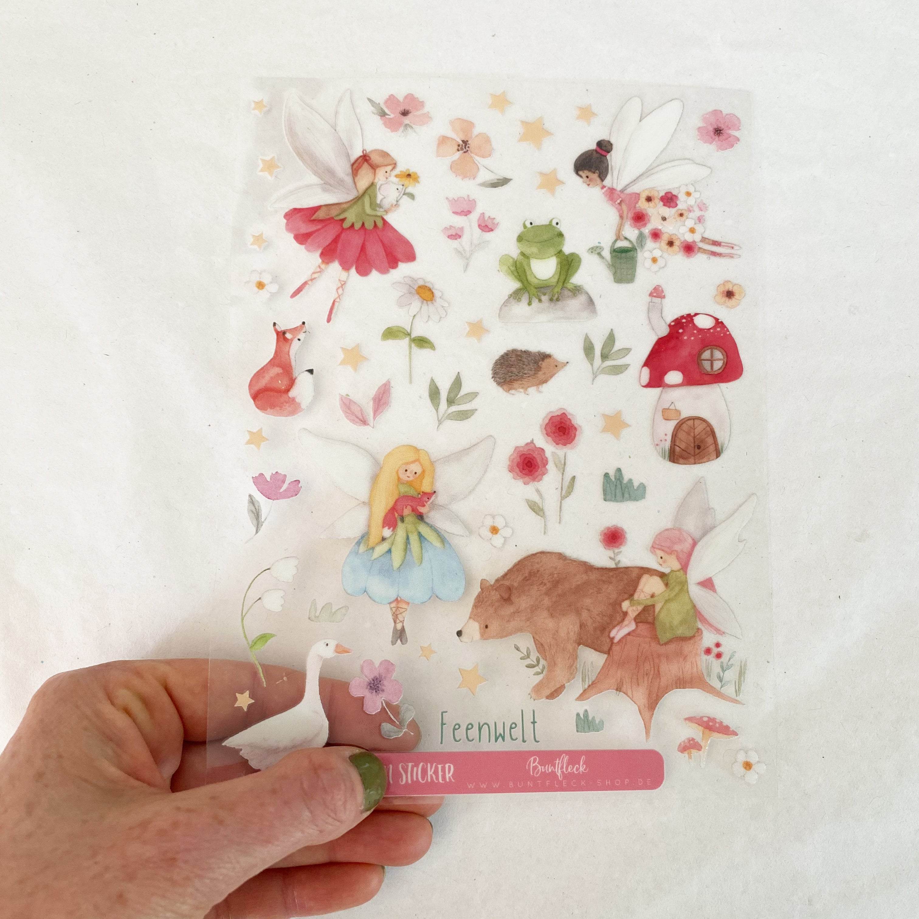 BORDERLESS stickers / stickers / rub-on stickers - cute fairies