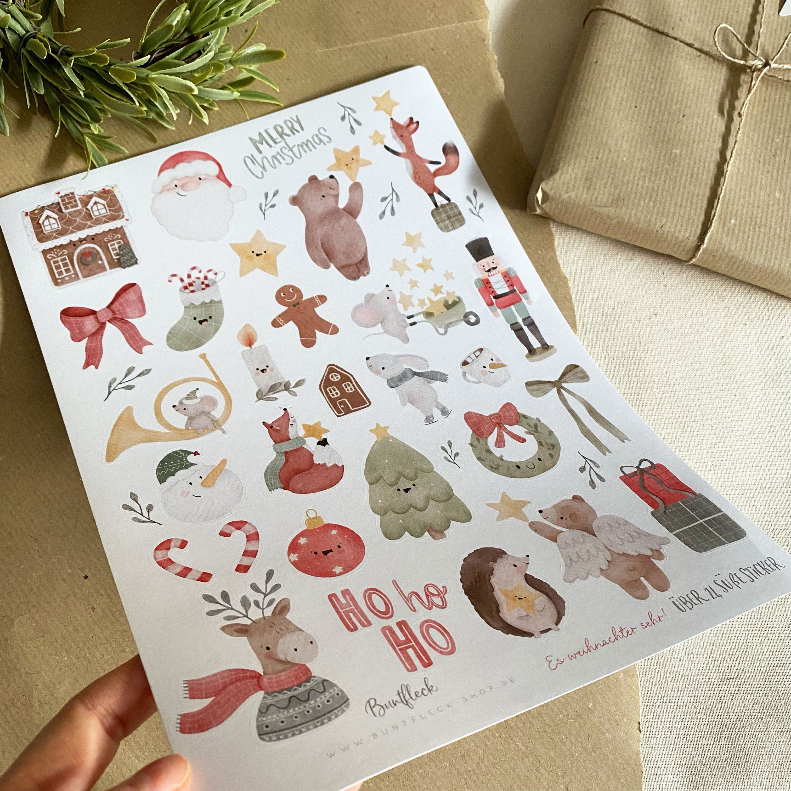 Adventskalender DIY / Christmas / Weihnachten / Advent / Aufkleber - Süße Weihnachtssticker