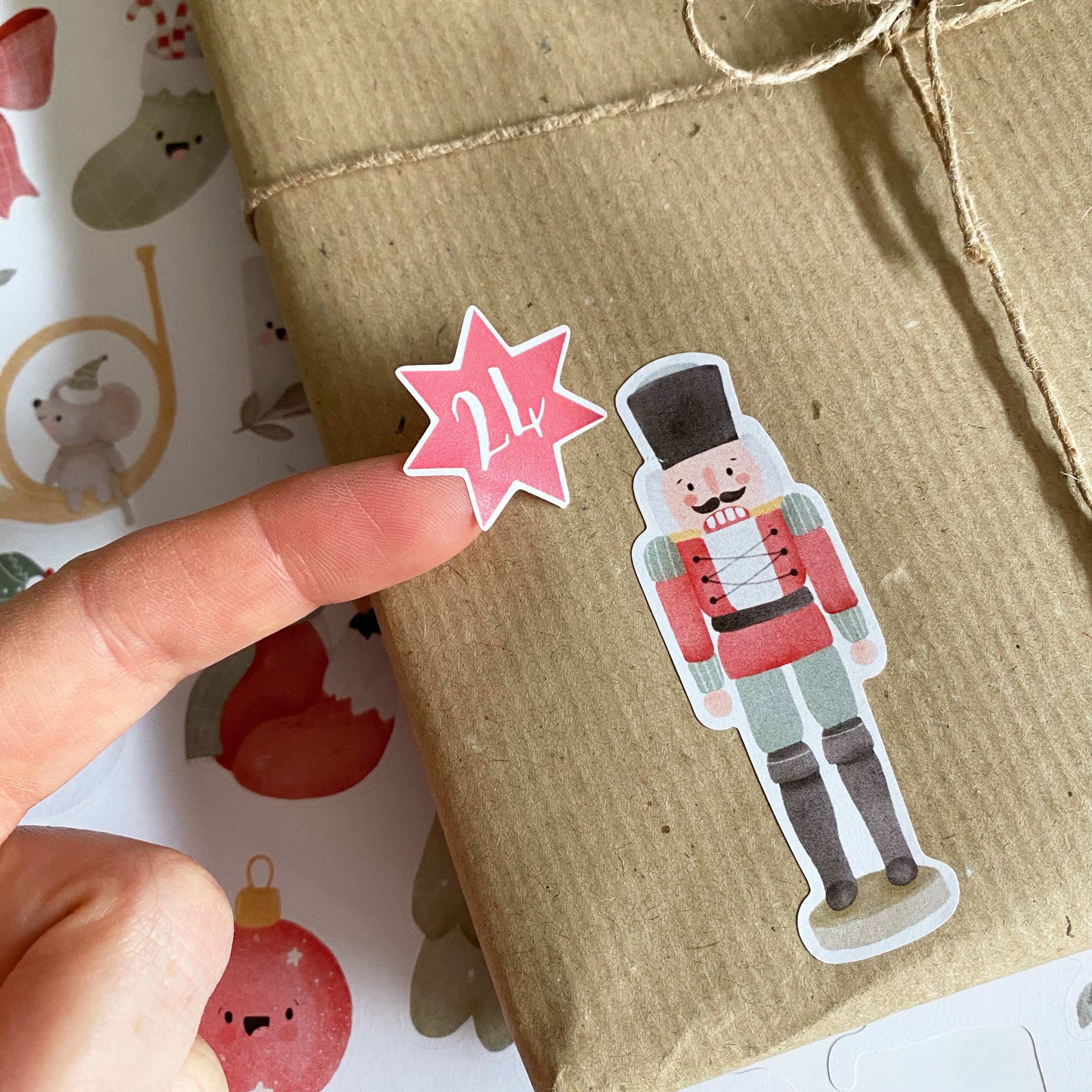 Adventskalender DIY / Christmas / Weihnachten / Advent / Aufkleber - Süße Weihnachtssticker