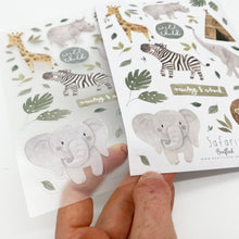Laden Sie das Bild in den Galerie-Viewer, Stickersheet/Stickerbogen/Washipapier/Vinyl transparent- safari