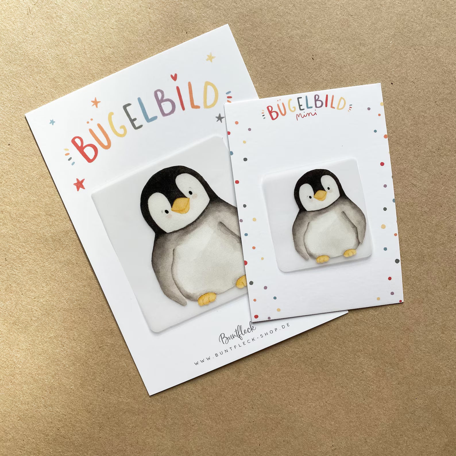 Mini iron-on transfers - Penguin