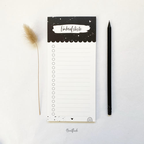 Notizblock - Einkaufsliste