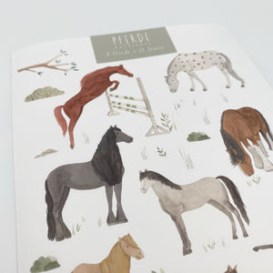 Stickersheet/Stickerbogen/Vinyl - Pferde