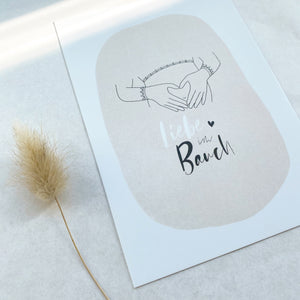 Karte/Postkarte - Liebe im Bauch