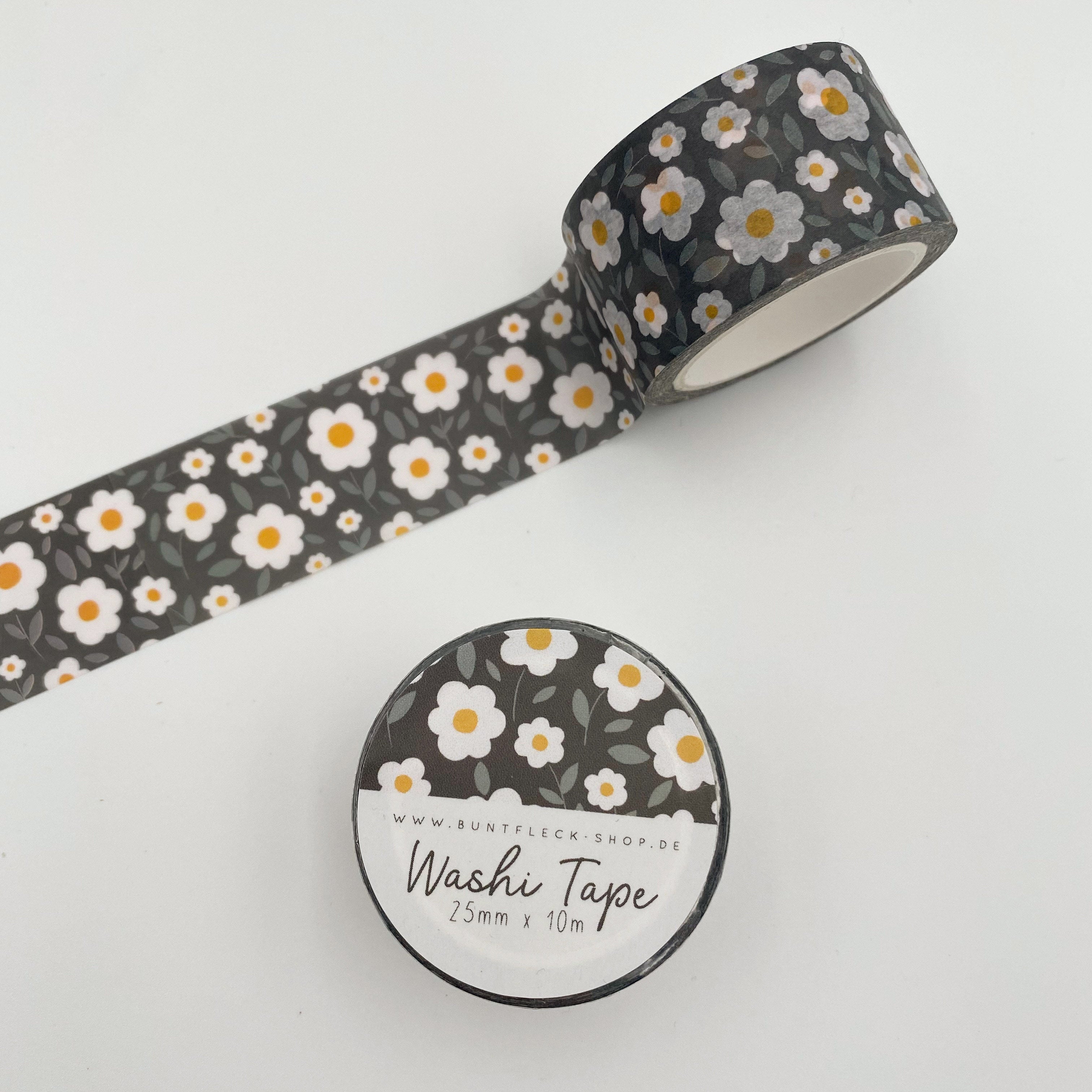 Washi Tape / Klebeband - Gänseblümchen hell und dunkel