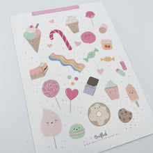 Laden Sie das Bild in den Galerie-Viewer, Stickersheet/Stickerbogen/Vinyl - Süße Süßigkeiten