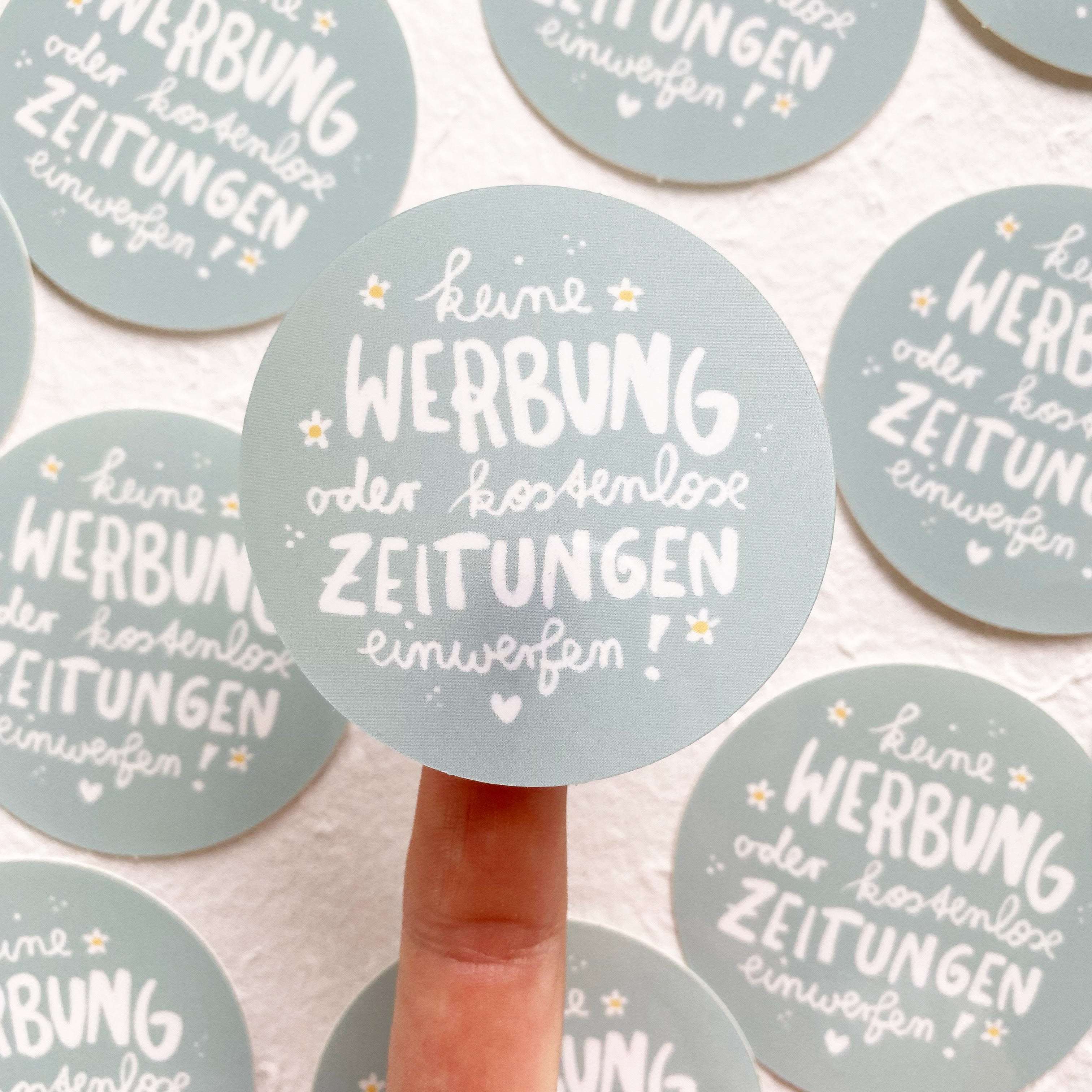 Aufkleber Vinyl / Sticker für den Briefkasten - keine Werbung