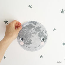 Laden Sie das Bild in den Galerie-Viewer, Wandtattoo / Möbeltattoo - kleiner Mond mit Sternen
