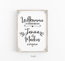 Laden Sie das Bild in den Galerie-Viewer, Hochzeitstafel / Willkommensschild - Flowers