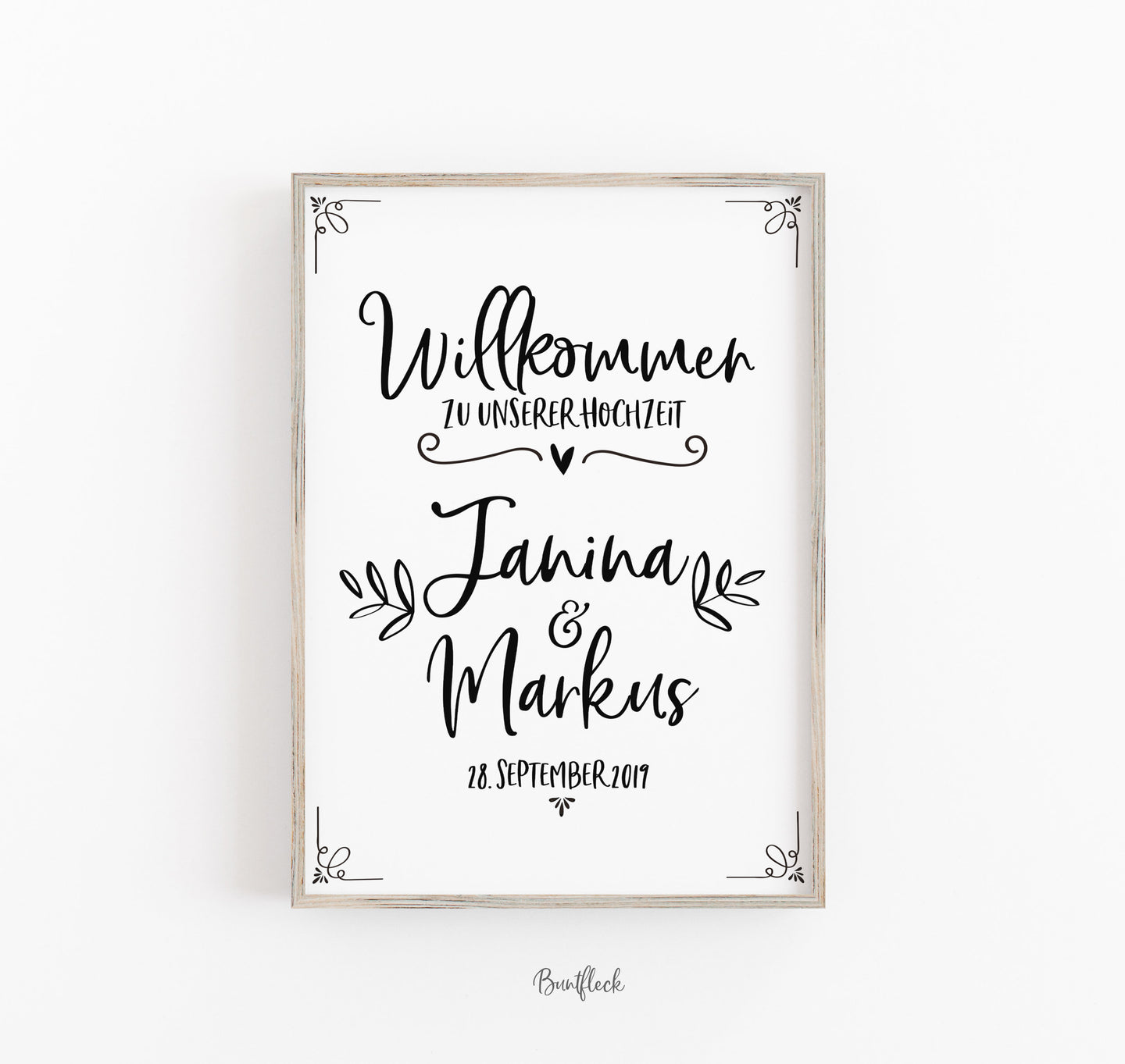 Hochzeitstafel / Willkommensschild - Flowers