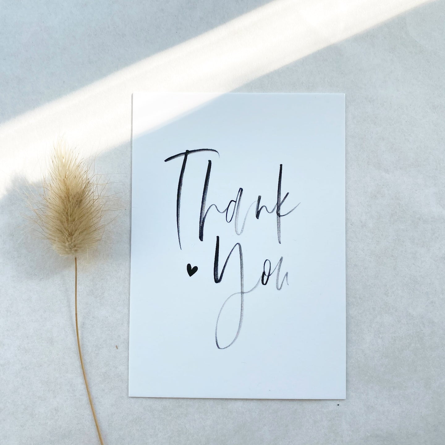 Karte/Postkarte in DIN A7/Mini  - Thank you