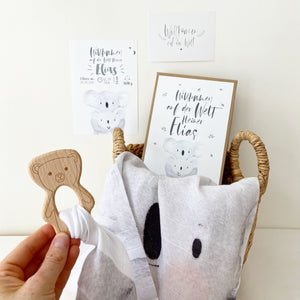 Baby Geschenkbox / Newborn Set / Mulltuch - Koala