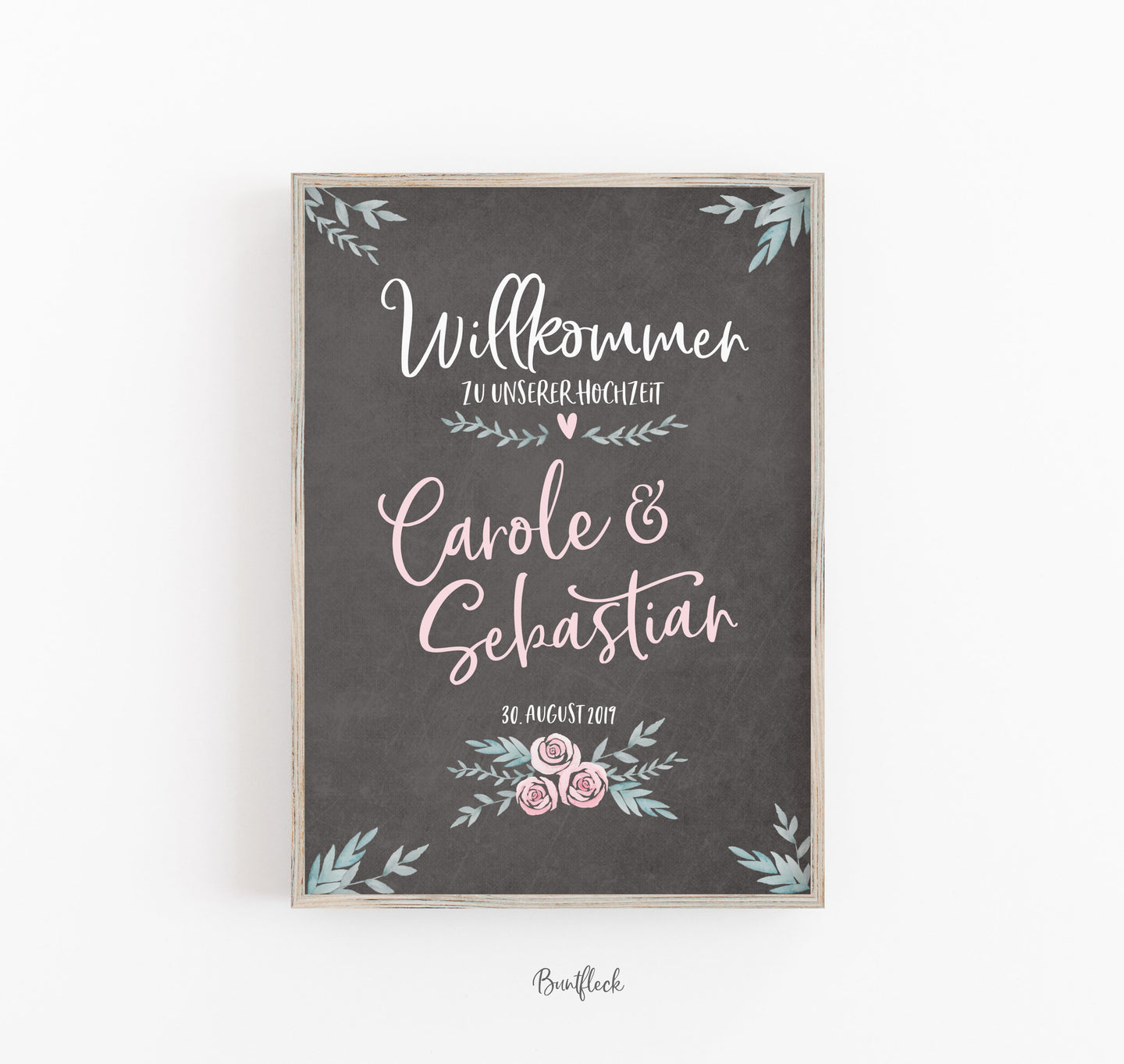 Hochzeitstafel / Willkommensschild- Pink Flowers