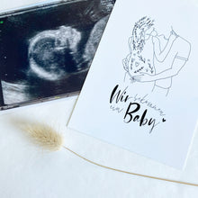 Laden Sie das Bild in den Galerie-Viewer, Karte/Postkarte - Wir bekommen ein Baby