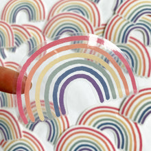 Laden Sie das Bild in den Galerie-Viewer, Aufkleber Vinyl mit transparentem Rand - Regenbogen bunt