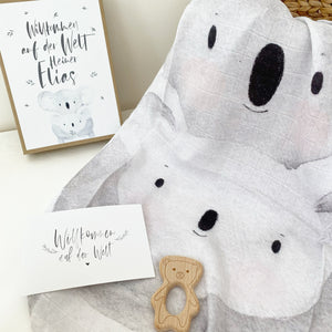 Baby Geschenkbox / Newborn Set / Mulltuch - Koala